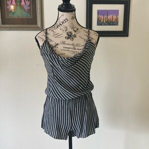 Solemio Striped Romper Size Small